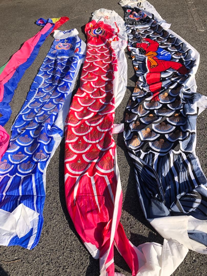 鯉のぼり　キング印　金太郎　7m 7m 6m 5m 計4本　カネボウナイロン