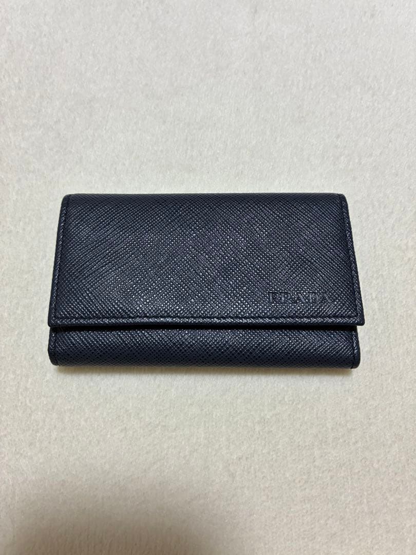 PRADA ネイビーレザー キーケース