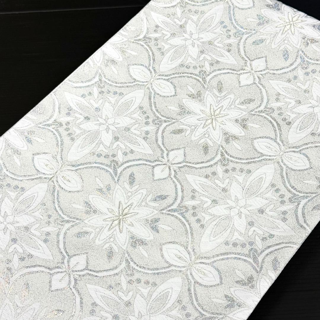 ms様ご依頼　袋帯　西陣織　フォーマル　アラベスク　華紋　ホロ銀箔　お仕立て込み