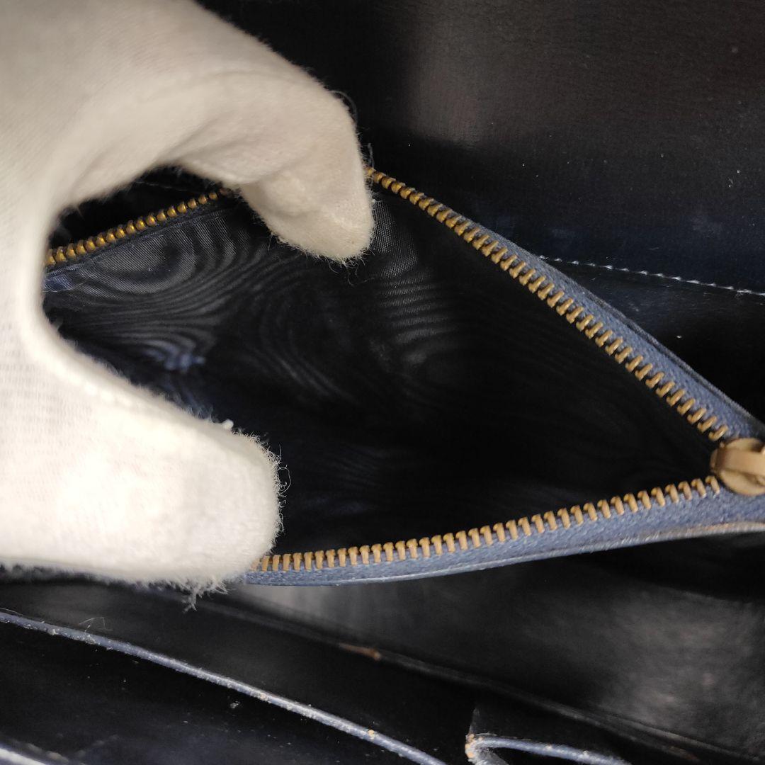 本日限定価格　グッチ　ハンドバッグ　ワンショルダー　肩掛け　ネイビー　GG金具