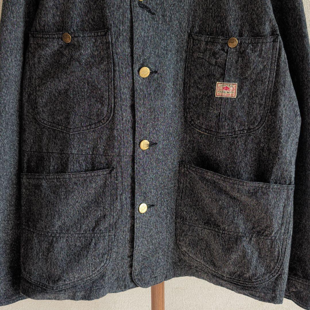 シュガーケーン 9oz. ブラックコバート ワークコート カバーオール M