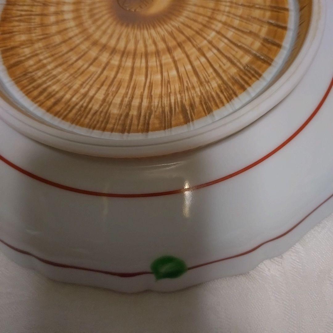 京焼 清水焼 京泉 赤絵渕花鳥小紋 7号輪花皿 ４枚　中皿 取り皿