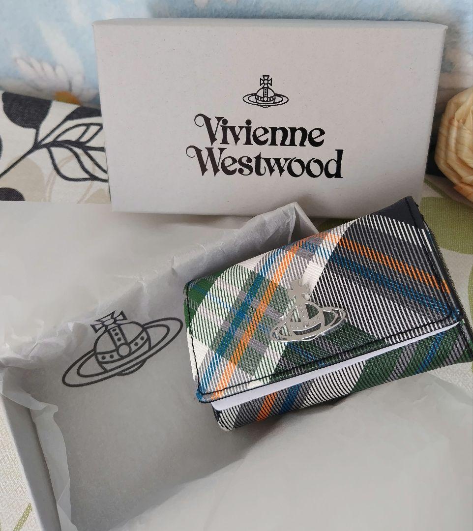 Vivienne Westwood タータンチェックキーケース グリーン