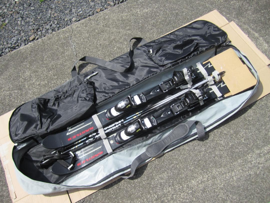 ケスレー(KASTLE)Freeride120cmミッドスキー＆ストック＆バッグ