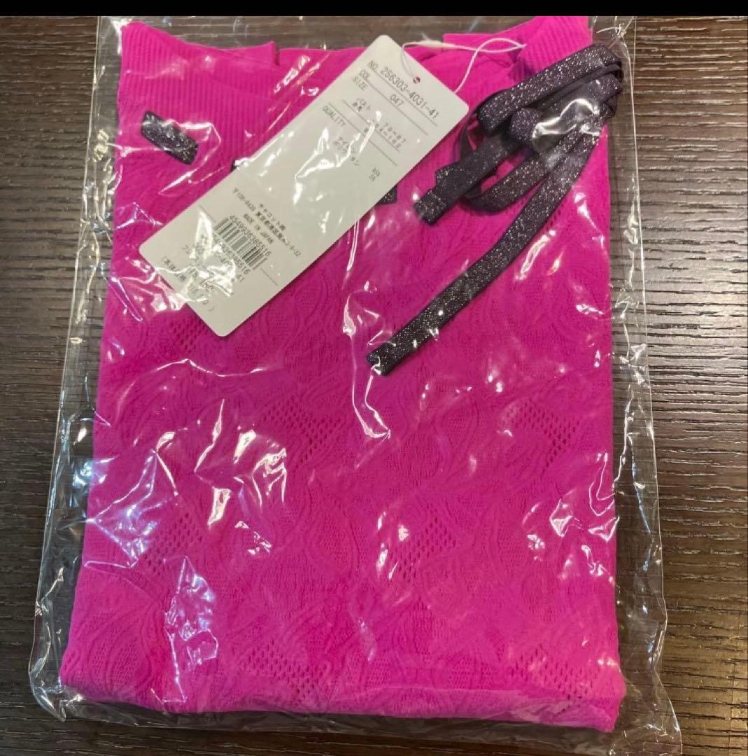 チャコット　ノーソーイングニット　フレアスリーブ　チェリーピンク