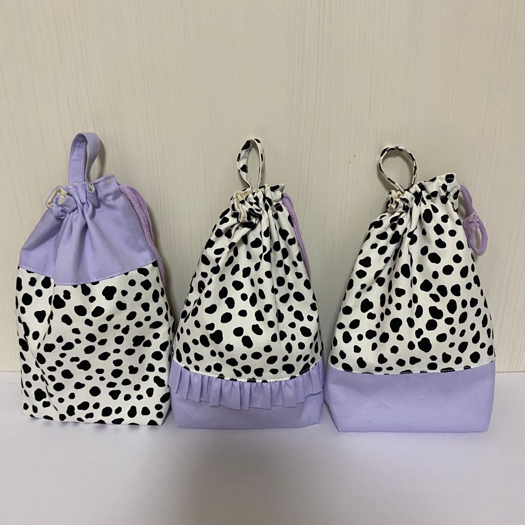 さっちゃん様　ダルメシアン✖︎パープル入園入学準備７点セット