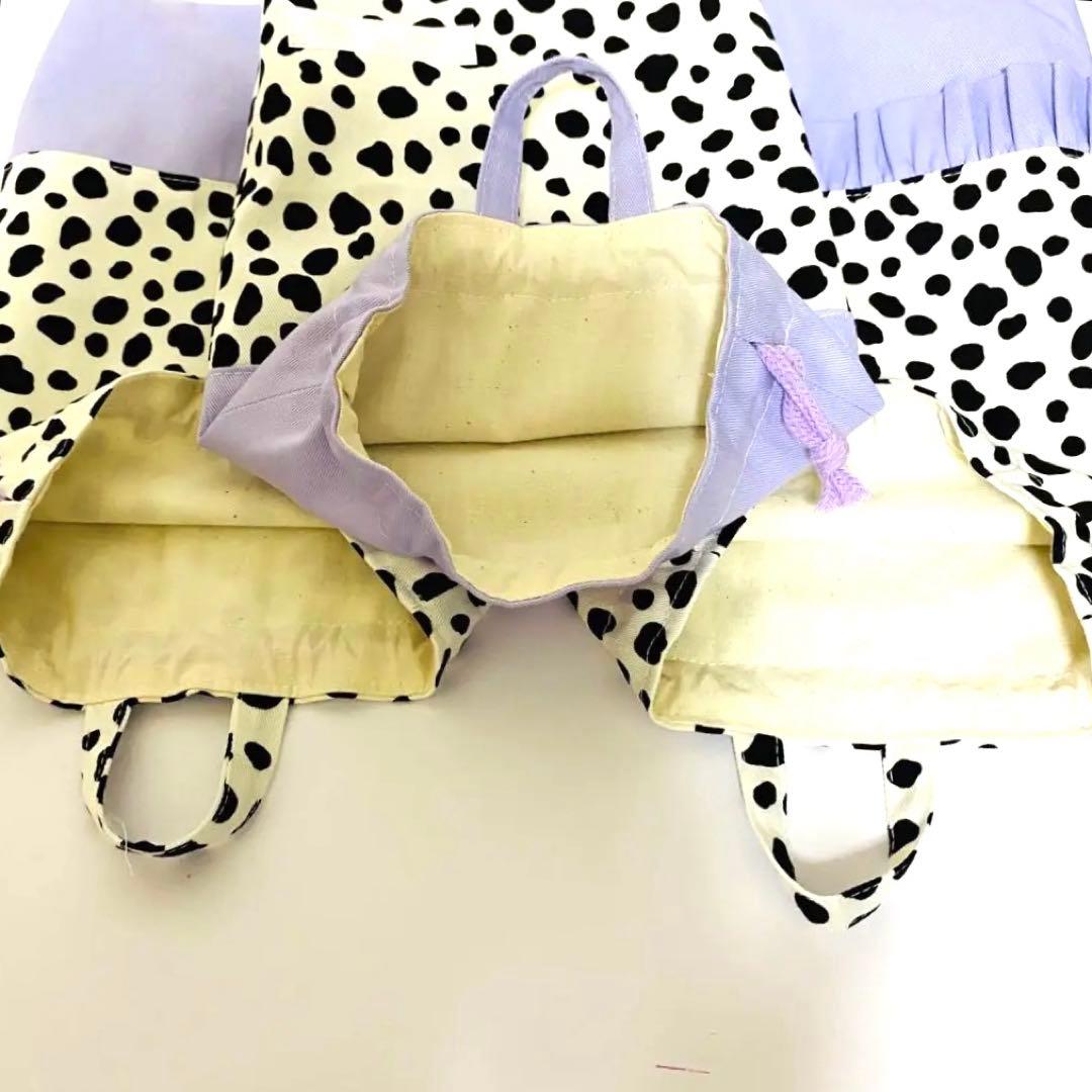 さっちゃん様　ダルメシアン✖︎パープル入園入学準備７点セット