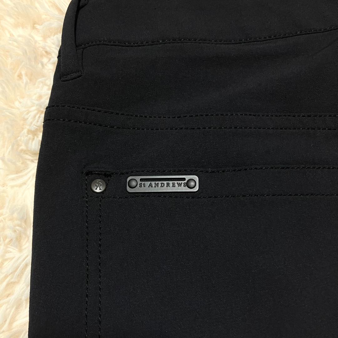 極美品✨ St ANDREWS 撥水 ストレッチ ロングパンツ 黒　M