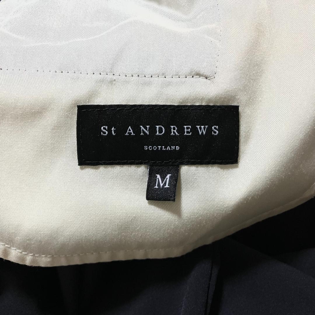 極美品✨ St ANDREWS 撥水 ストレッチ ロングパンツ 黒　M