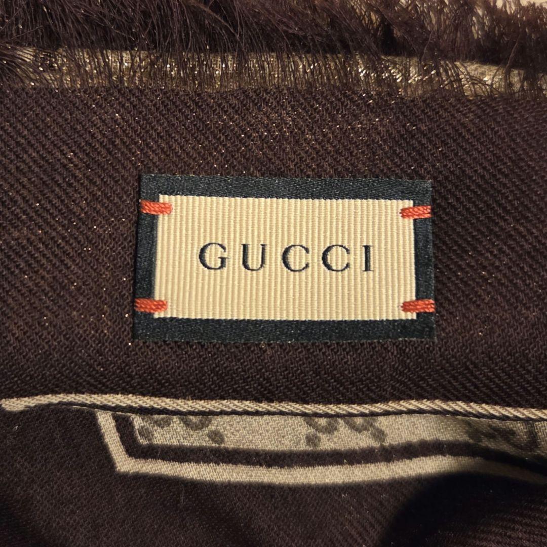 【未使用品】GUCCI GG WOOL JACQUARD SHAWL ショール