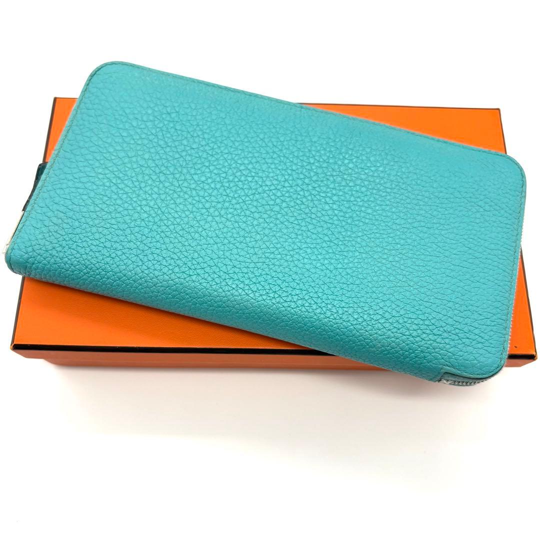 HERMES アザップロング ブルーアトール オールレザー　トリヨンクレマンス