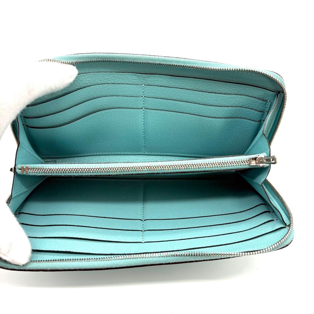 HERMES アザップロング ブルーアトール オールレザー　トリヨンクレマンス