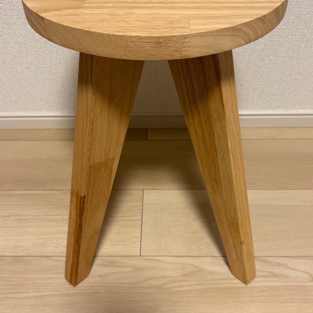 KANADEMONO Eco Simple ソリッドスツール ラバーウッド材