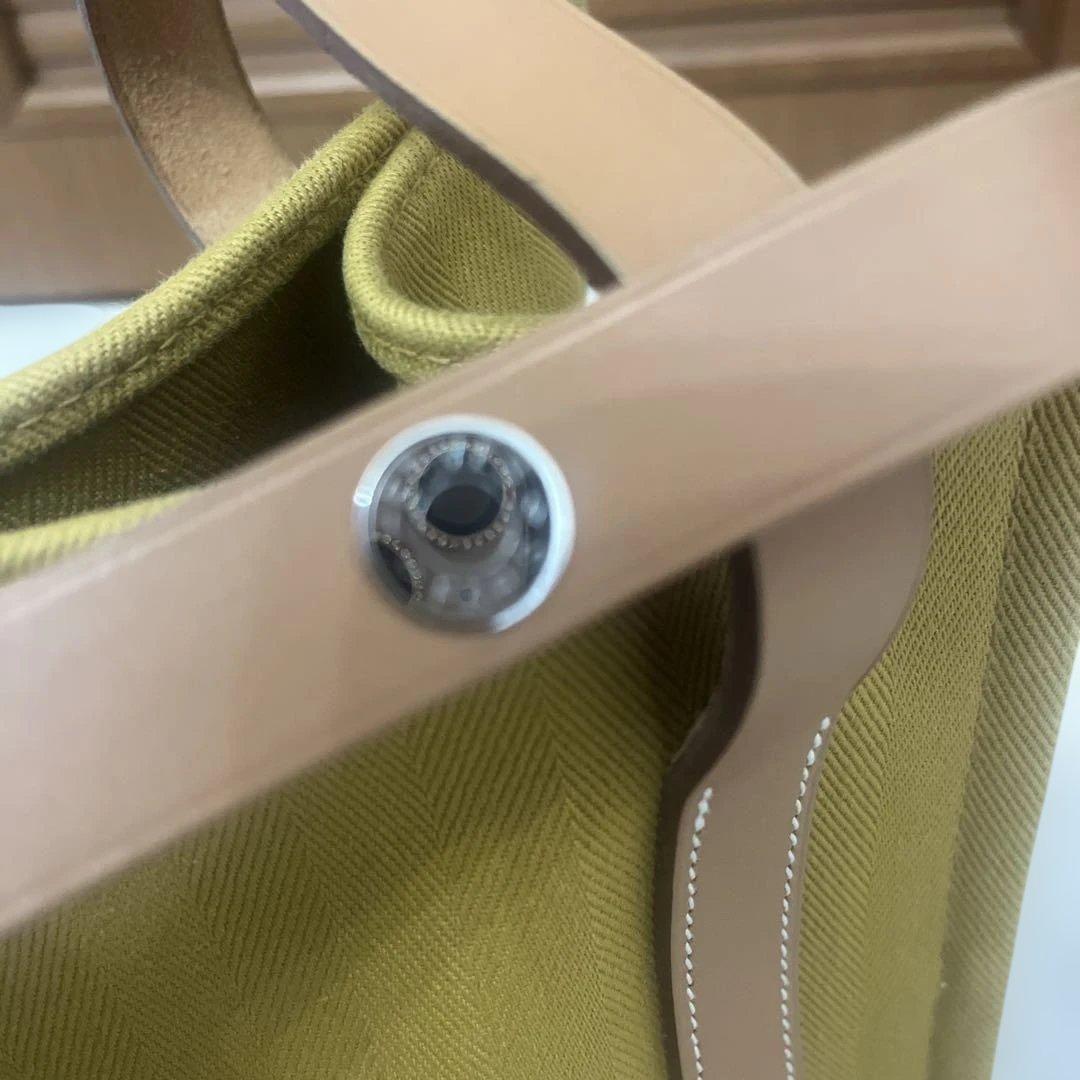 エルメス　イエロー キャンバストートバッグ