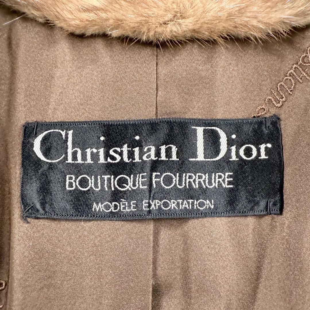 クリスチャンディオール デミバフミンク ファーコート リアルファー L相当