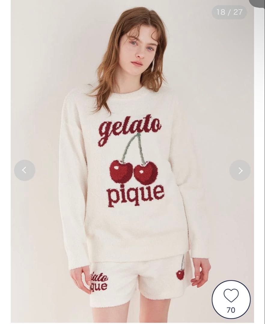 今期！ ジェラートピケ チェリー JQD プルオーバー ショートパンツ セット