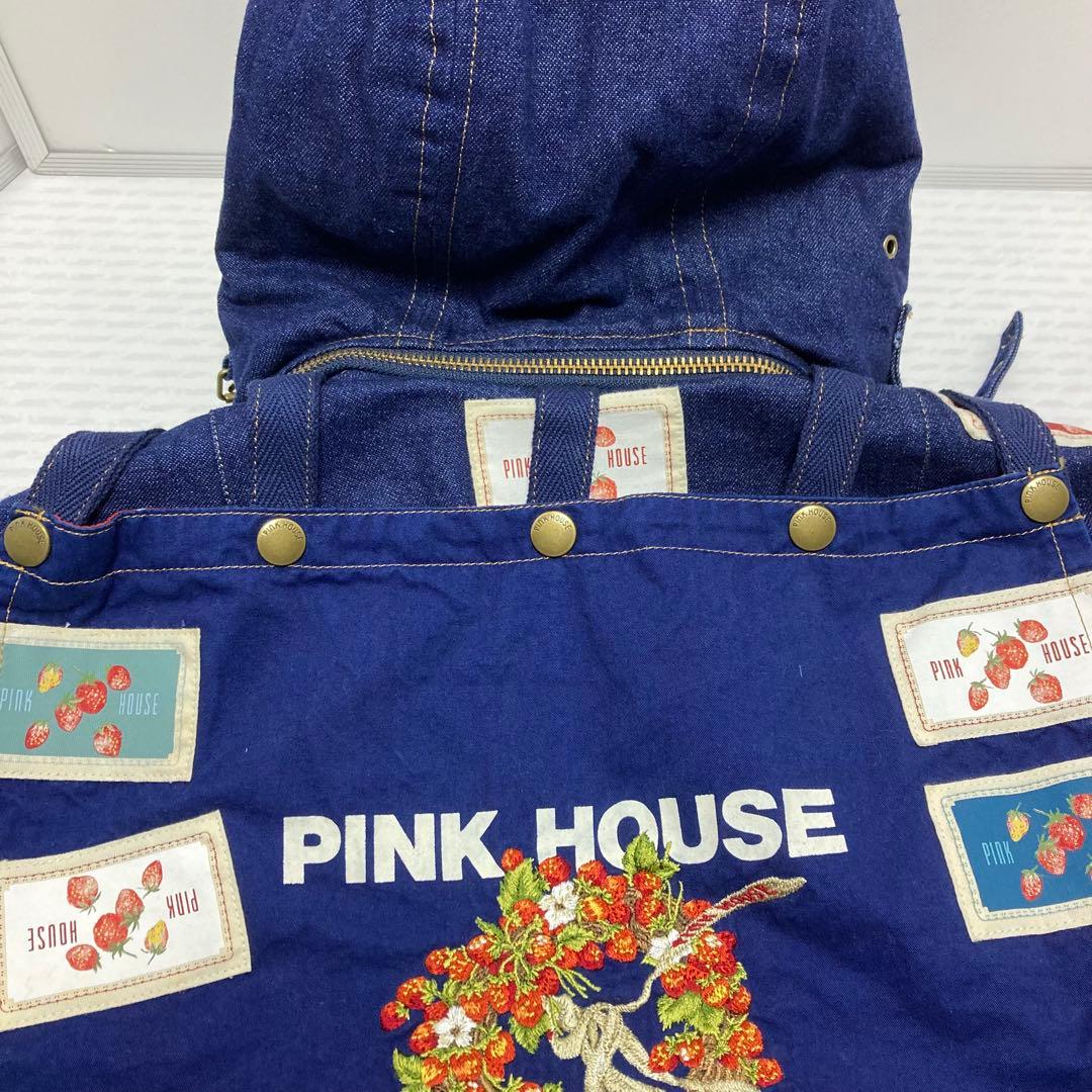 極美品　希少　ピンクハウス デニムブルゾン ゼッケン 苺 フード ワッペン　S