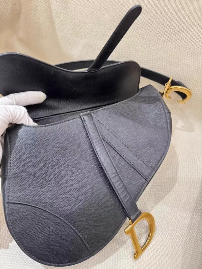 美品◎送料込み/匿名配送 ブラックレザー ショルダーバッグ