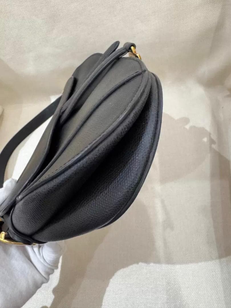 美品◎送料込み/匿名配送 ブラックレザー ショルダーバッグ