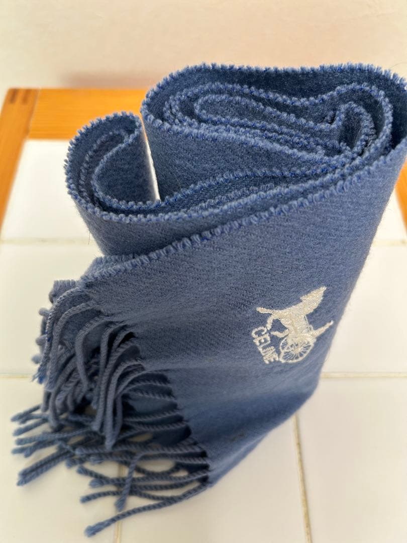 【貴重】オールドセリーヌCELINE マフラー 青