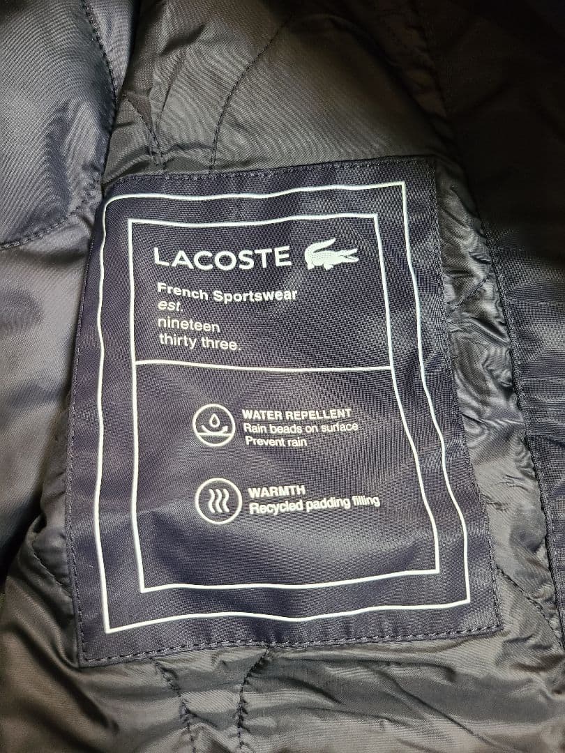 ル*ラ様 新品未使用!! LACOSTE ダブルストライプバーシティジャケットS