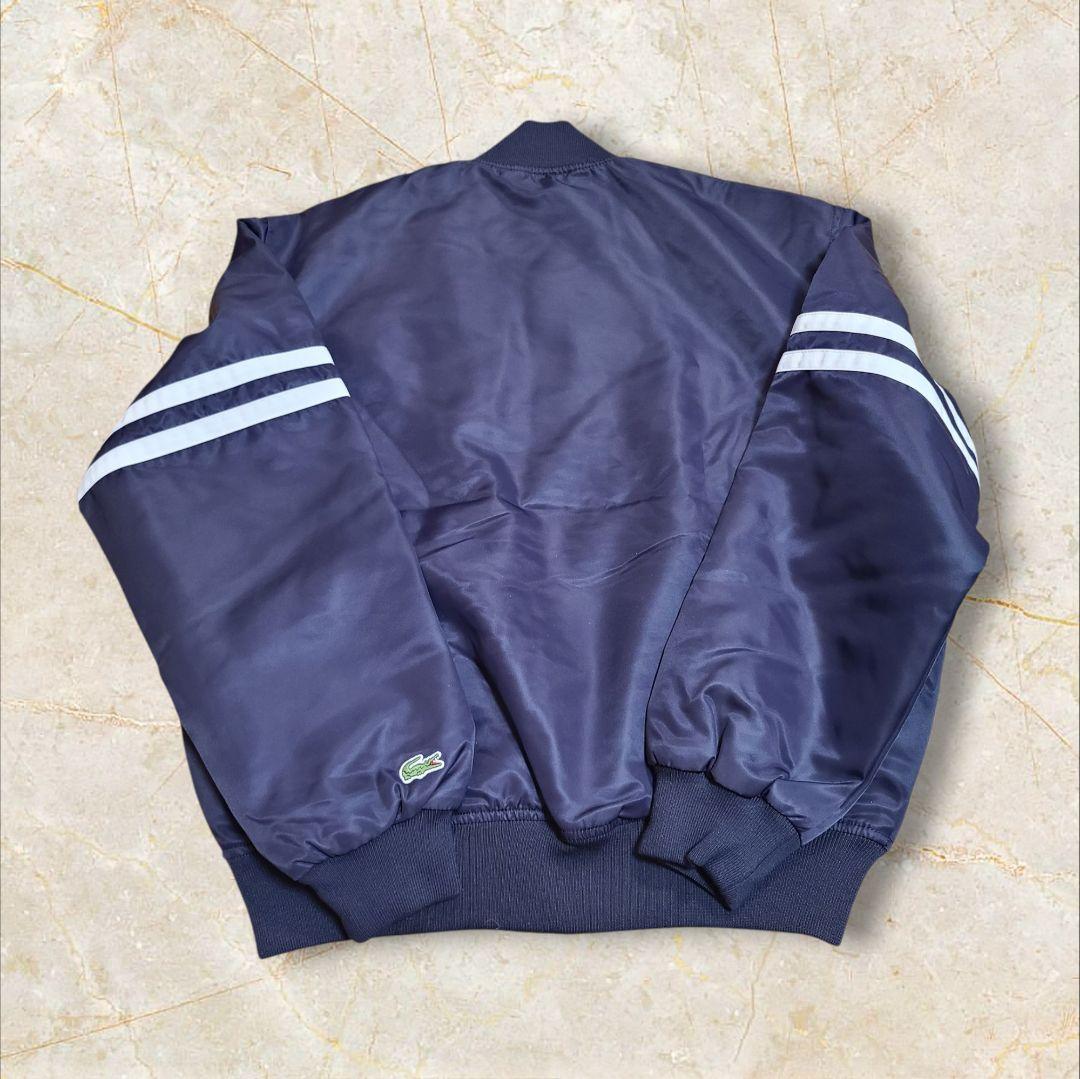 ル*ラ様 新品未使用!! LACOSTE ダブルストライプバーシティジャケットS