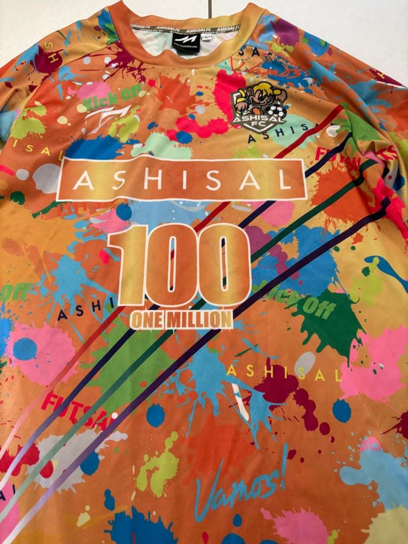 あしざる fc 100万人達成記念ユニフォームTシャツ Lサイズ　ペンライト付き