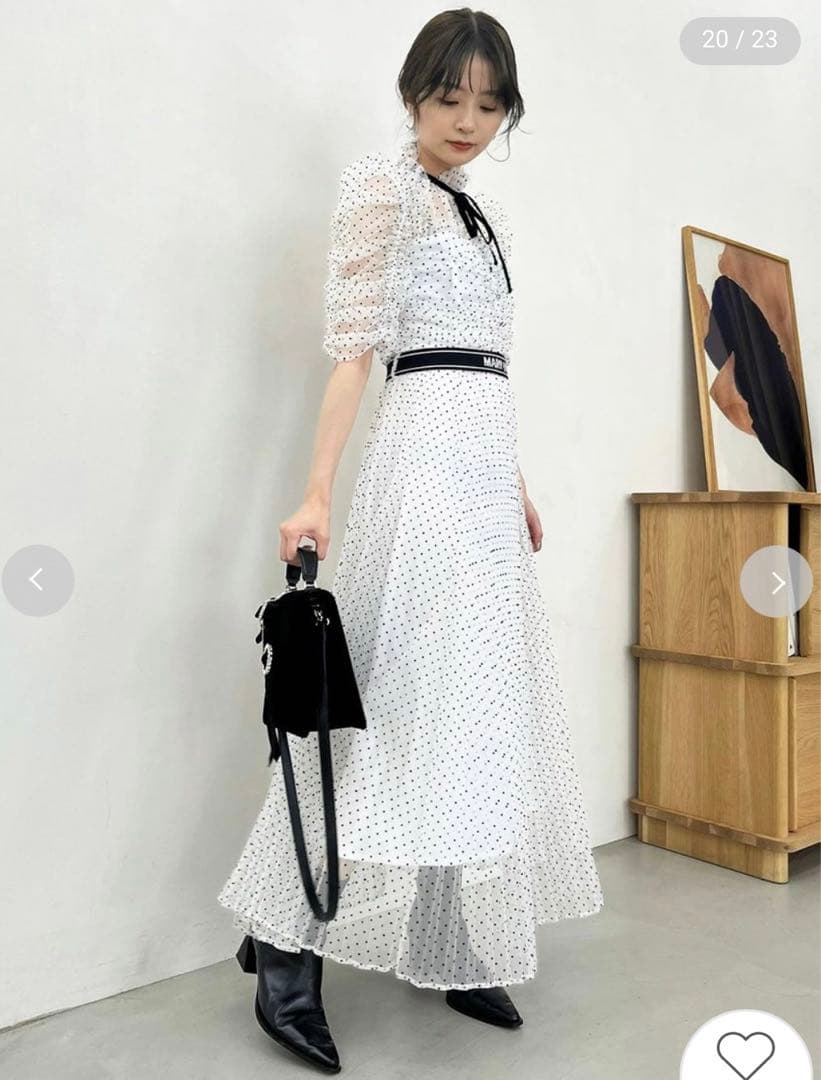 Lily brown MARY QUANTドット ロング ワンピース