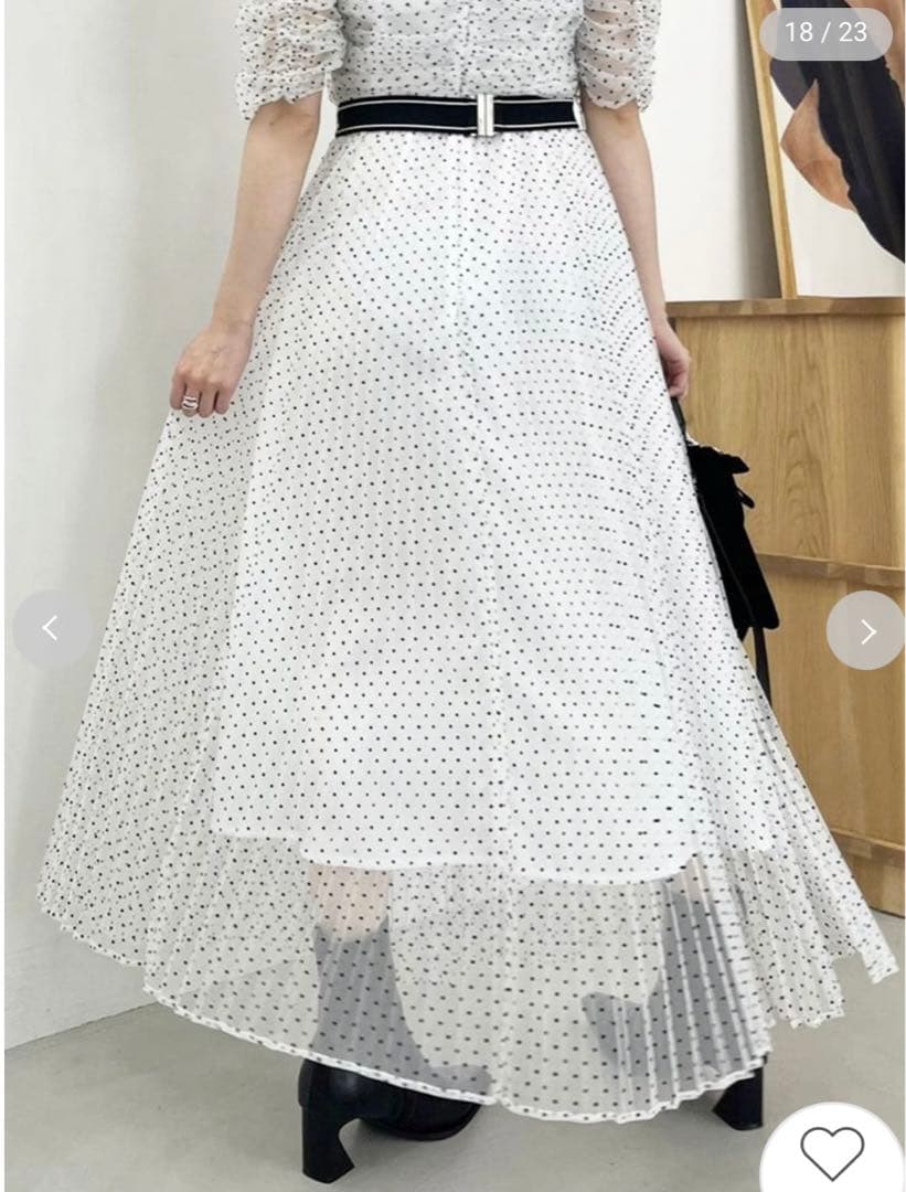 Lily brown MARY QUANTドット ロング ワンピース