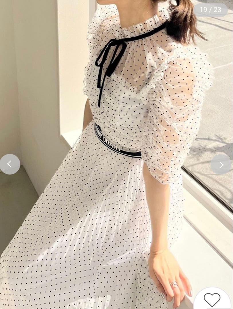 Lily brown MARY QUANTドット ロング ワンピース