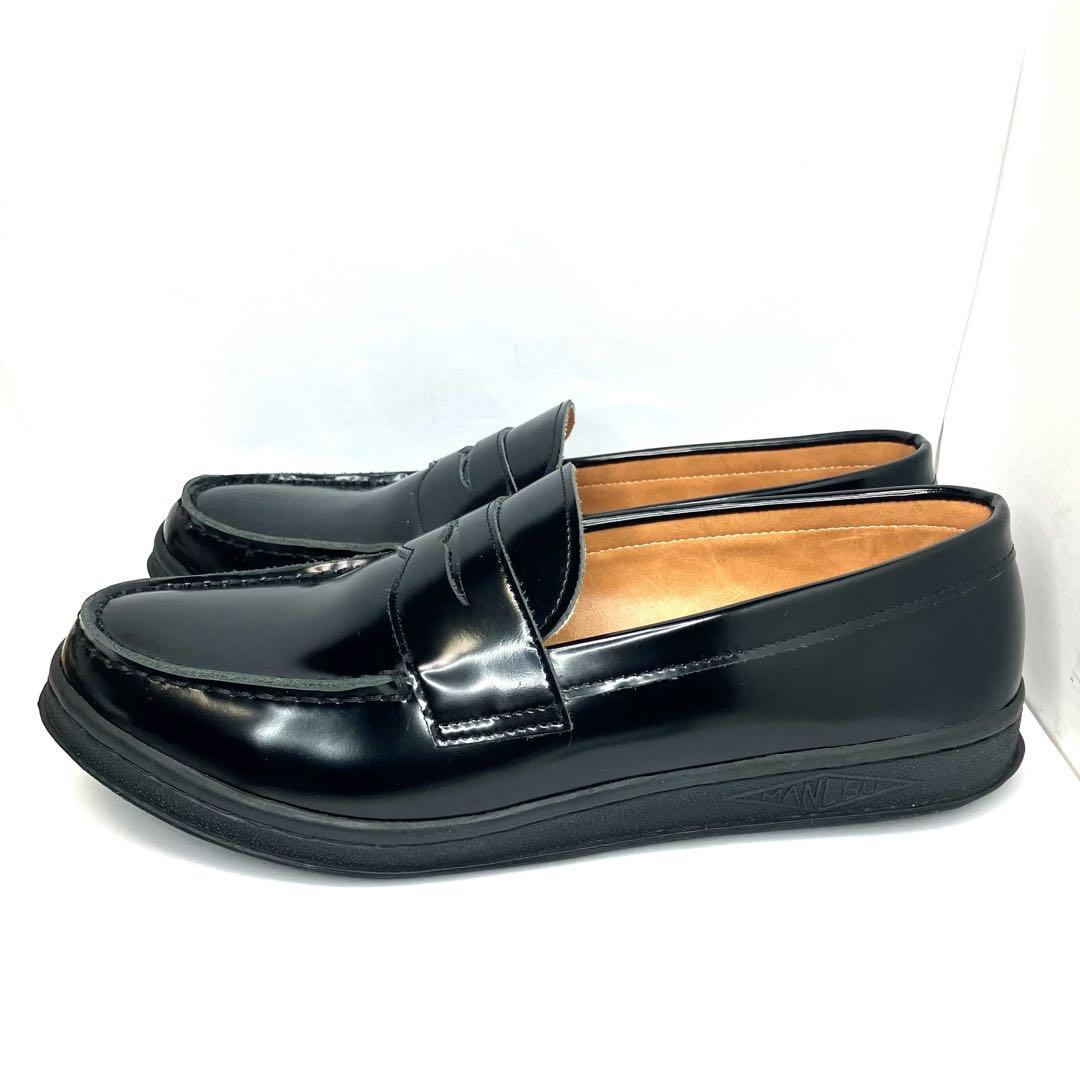 美品　MANEBU マネブ　ペニーローファー　レザー　ブラック　メンズ