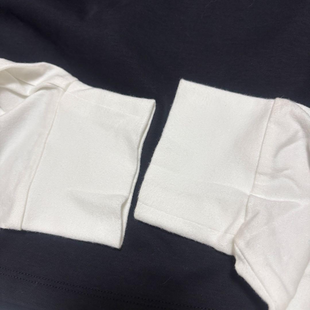 24年 ENFOLDモダン天竺 スクエアペプラム ロンT ブラウス エンフォルド