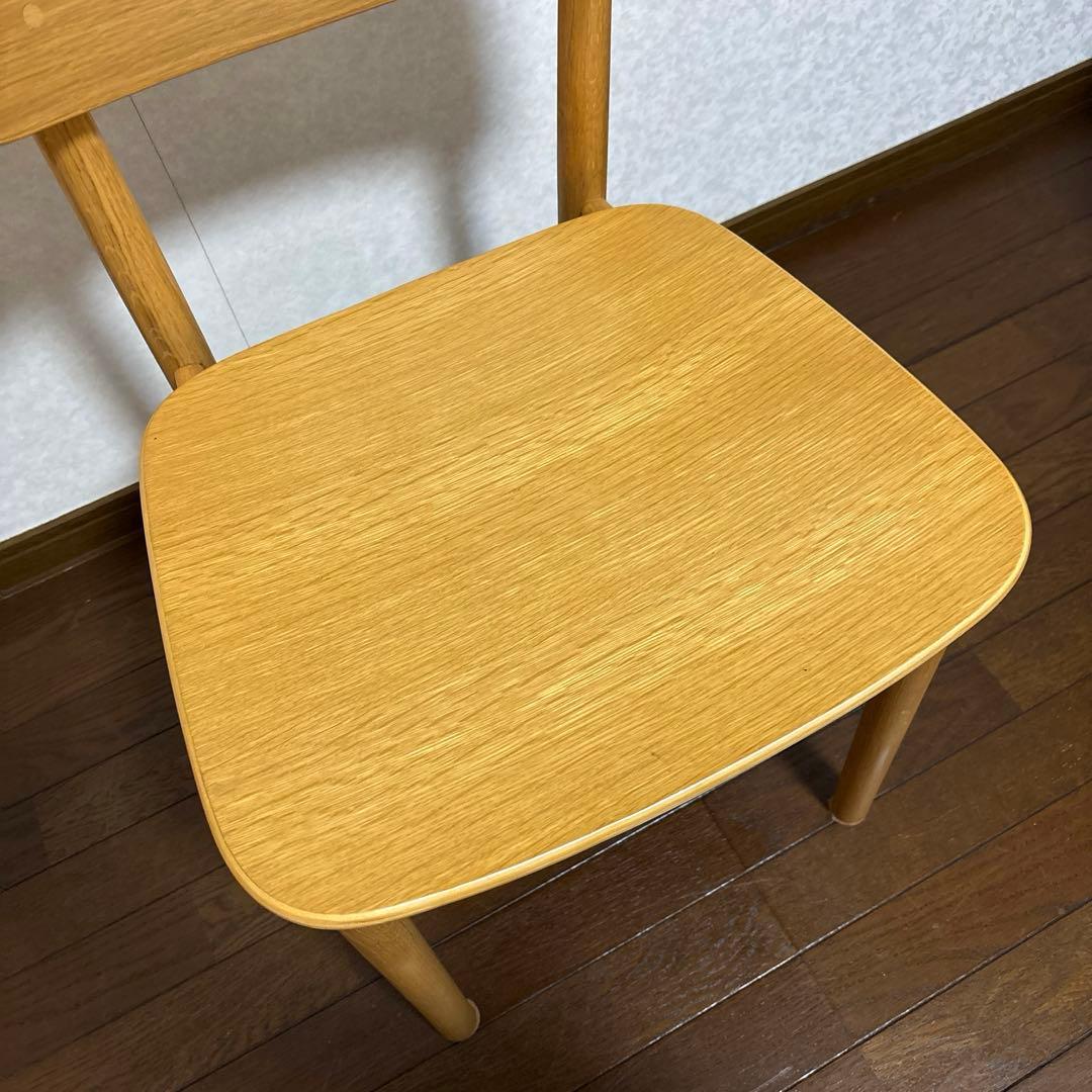 【美品】無印良品 ラウンドチェア オーク ダイニングチェア