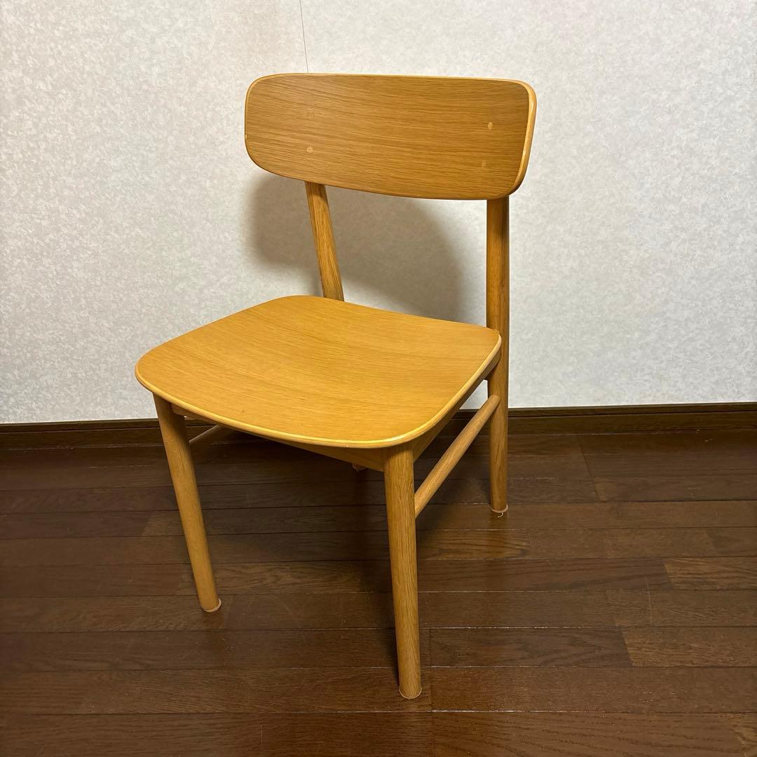 【美品】無印良品 ラウンドチェア オーク ダイニングチェア