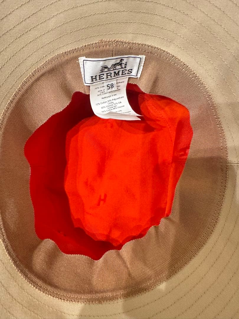 エルメス　ベージュ バケットハット