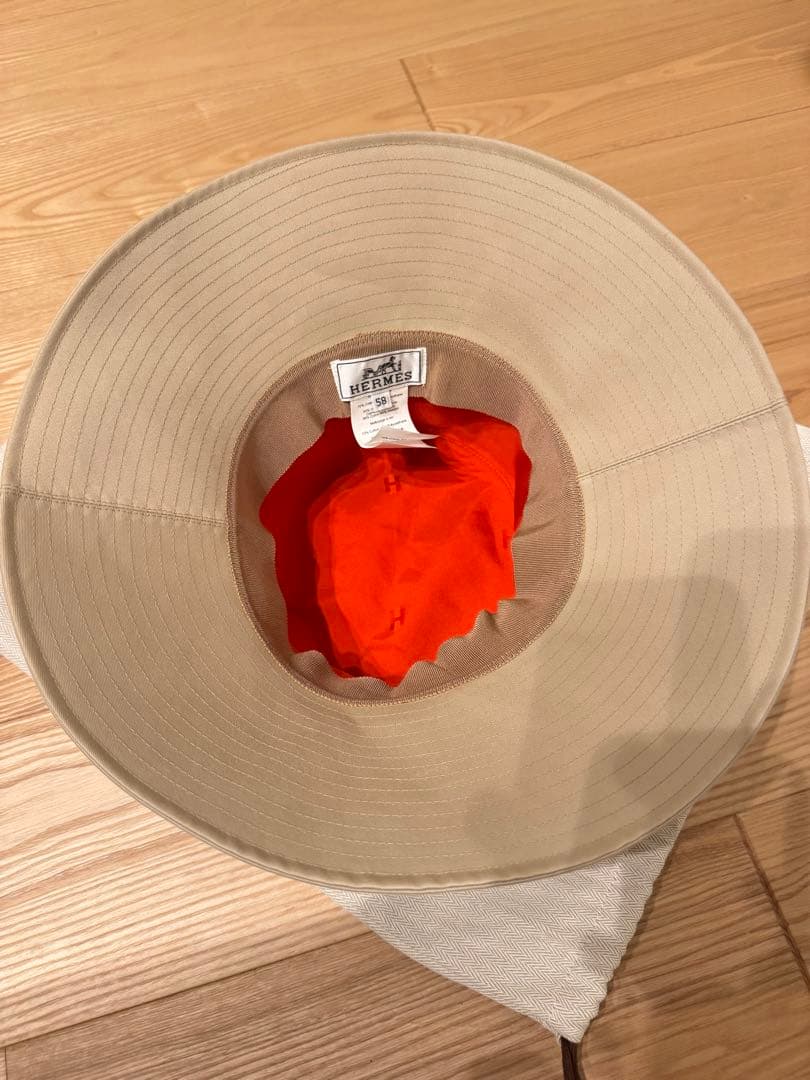 エルメス　ベージュ バケットハット