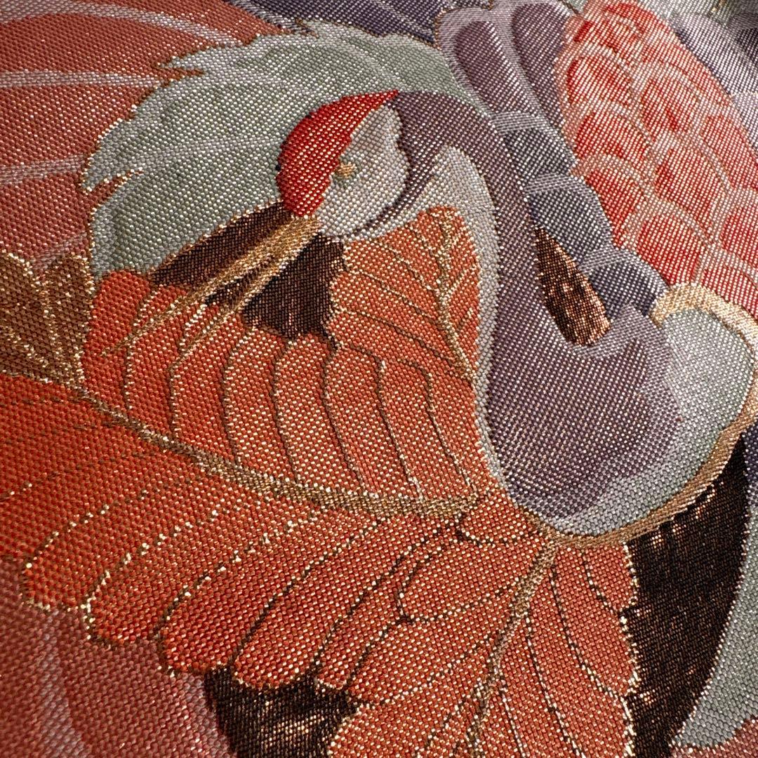 (う58) 煌紫モダン ✦ 洗練幾何学が映えるアンティーク振袖㊗️帯と②セット