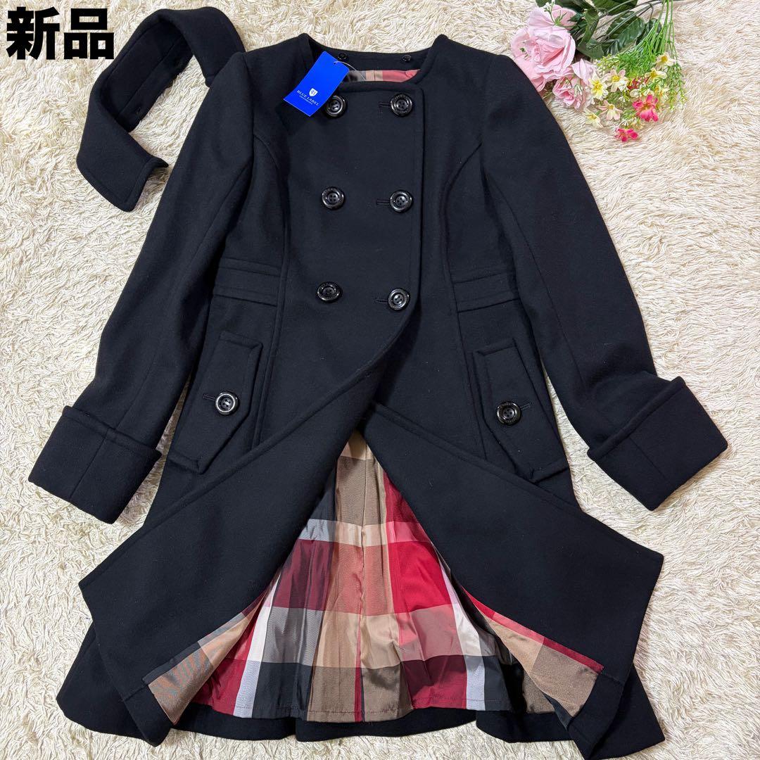 新品タグ付 ブルーレーベルクレストブリッジ ロング ノーカラー コート 2way