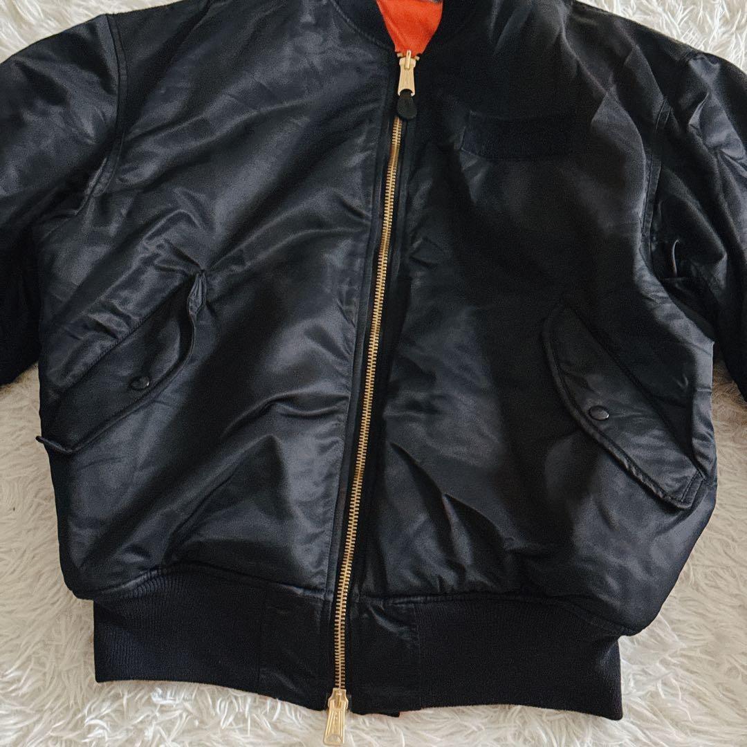 Lサイズ✨CAHLUMN MA-1 フライトジャケット 中綿入り ブラック