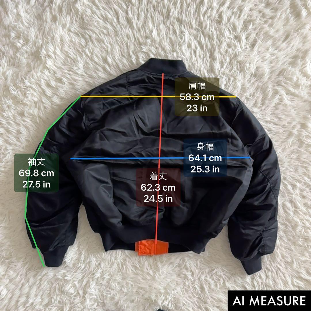 Lサイズ✨CAHLUMN MA-1 フライトジャケット 中綿入り ブラック