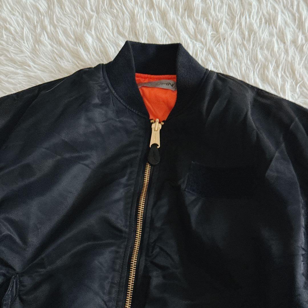 Lサイズ✨CAHLUMN MA-1 フライトジャケット 中綿入り ブラック