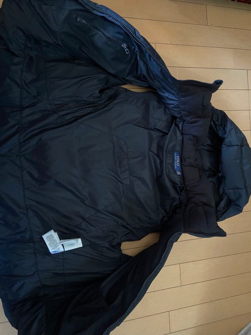 ポロラルフローレン ダウンベスト ビッグポニー刺繍 ブラック L