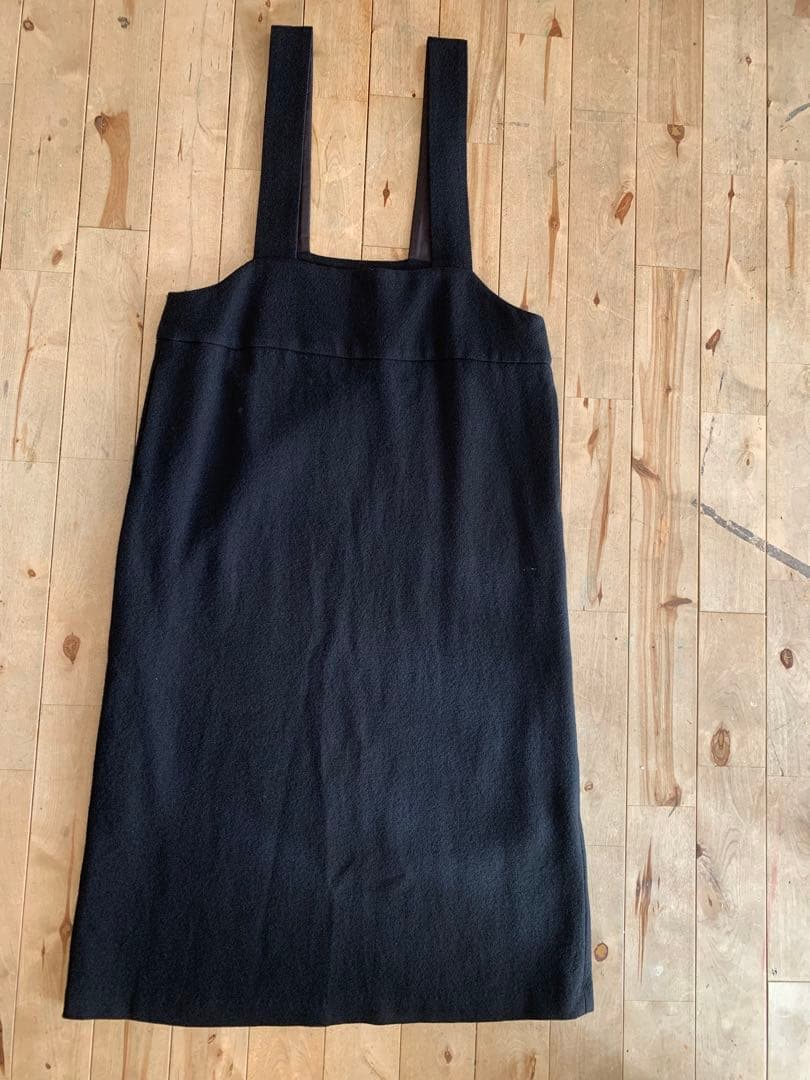 かぐれ　ブラック サロペットワンピース サスペンダー　サイズ1