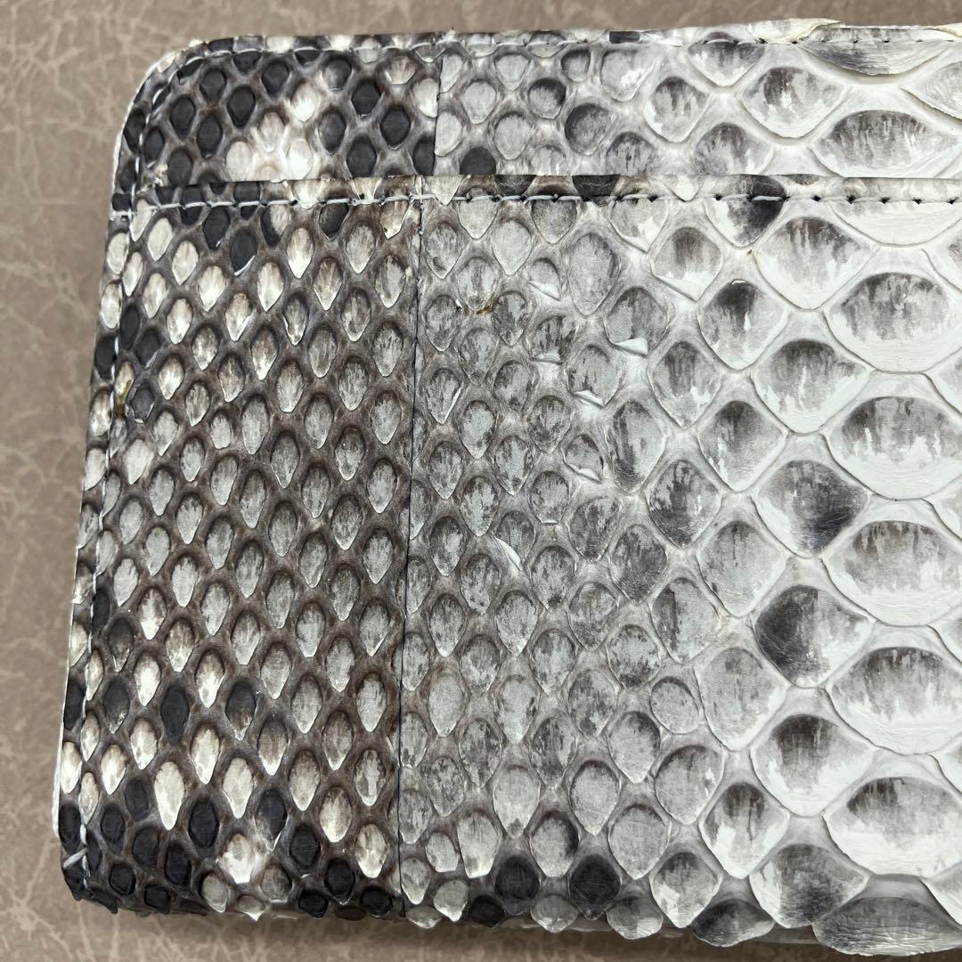 Toukagen トウカゲン　パイソン 長財布　パイソンレザー 財布　白蛇