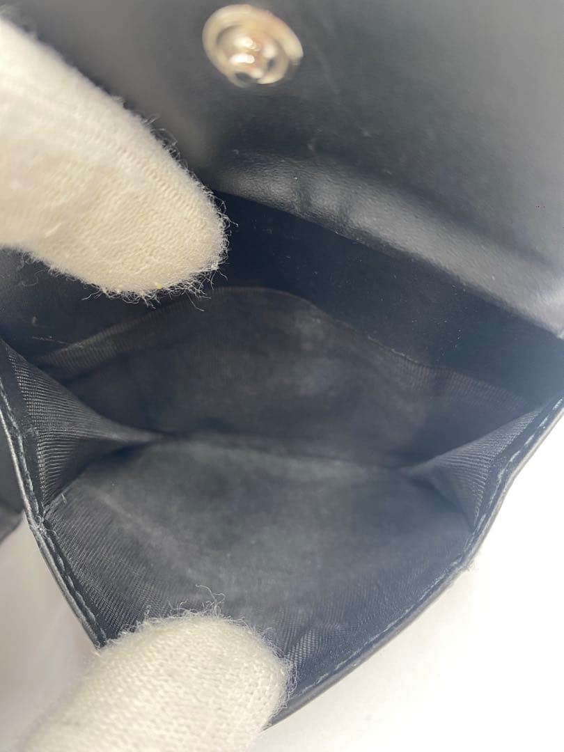 【美品】GUCCI グッチ メンズ財布 ブラックレザー二つ折り財布 財布 黒