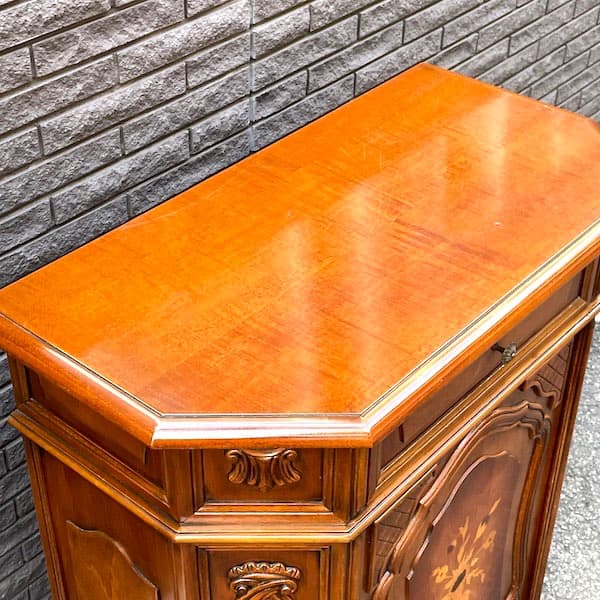 イタリアアンティーク　サイドボード　コンソールテーブル　花台　電話台