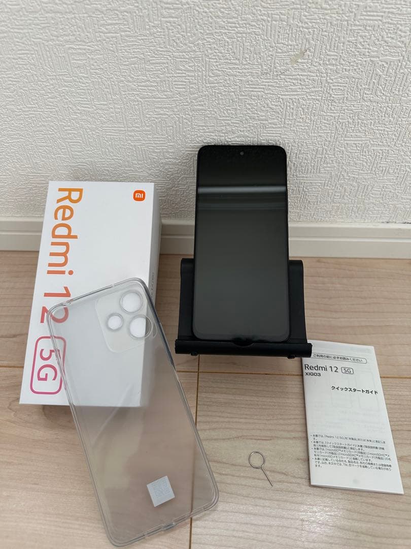 Xiaomi Redmi 12 5G 本体 ブラック クリアケース付き