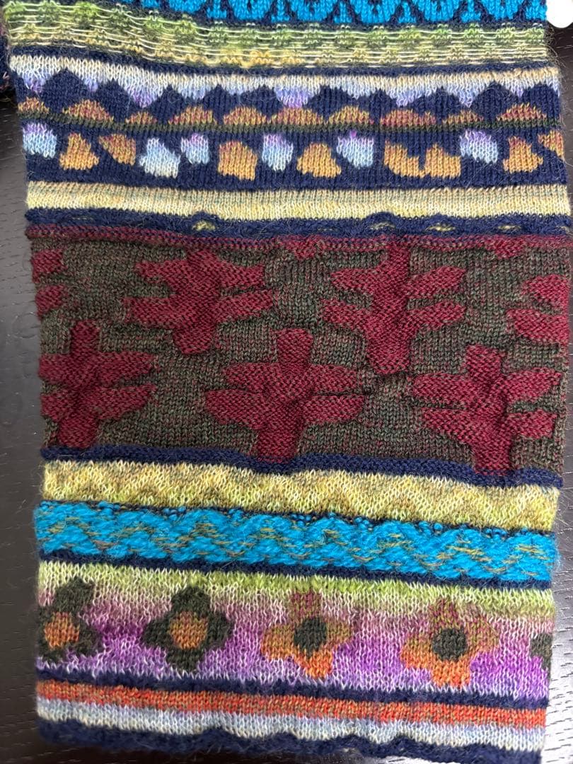 ☆新品☆ M.＆Kyoko ジャガード柄ニットコート