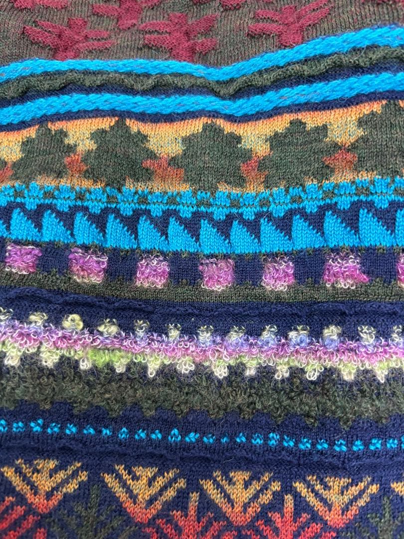 ☆新品☆ M.＆Kyoko ジャガード柄ニットコート