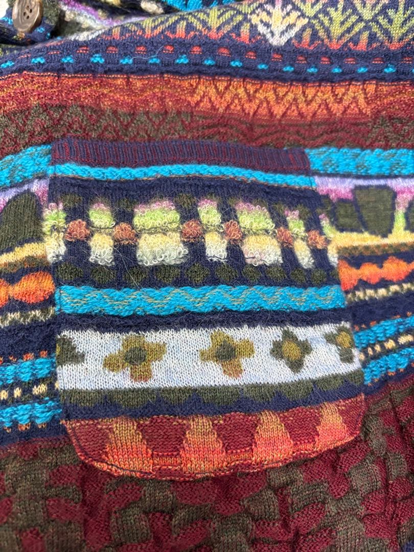 ☆新品☆ M.＆Kyoko ジャガード柄ニットコート